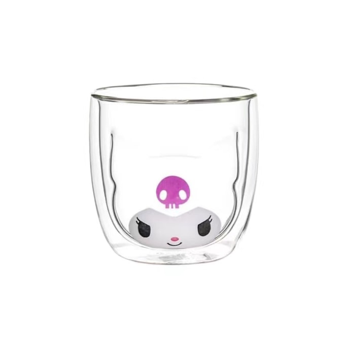 Double Glass Water Cup Cute Girls Children Creative Home Insulated Milk Cup - Kuromi Style 1 Pc