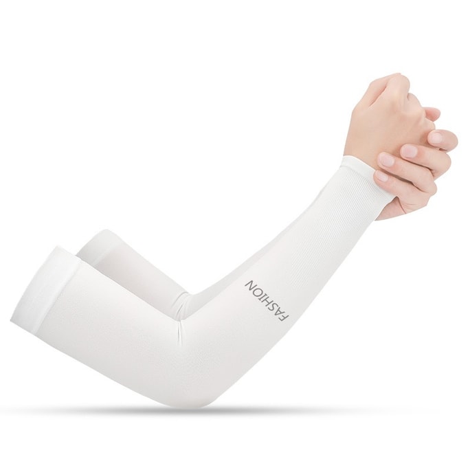 UPF50+冰薄系列防曬袖套 冰爽防護 遮陽透氣 男女通用 均碼【防曬季】白色
