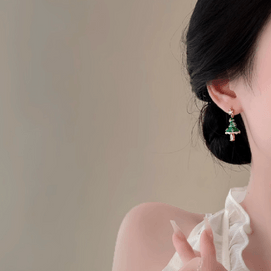 Christmas tree star earrings (Pair pack)