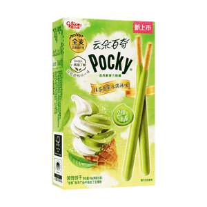 大陸版GLICO格力高 POCKY雲朵百奇 抹茶香草冰淇淋口味塗層餅乾棒 48g