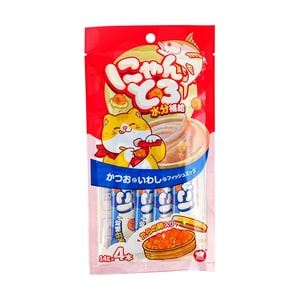 地狱厨房 鲣鱼丁香鱼鱼籽猫条 深海营养 鲜美鱼籽 猫咪零食 14g×4条