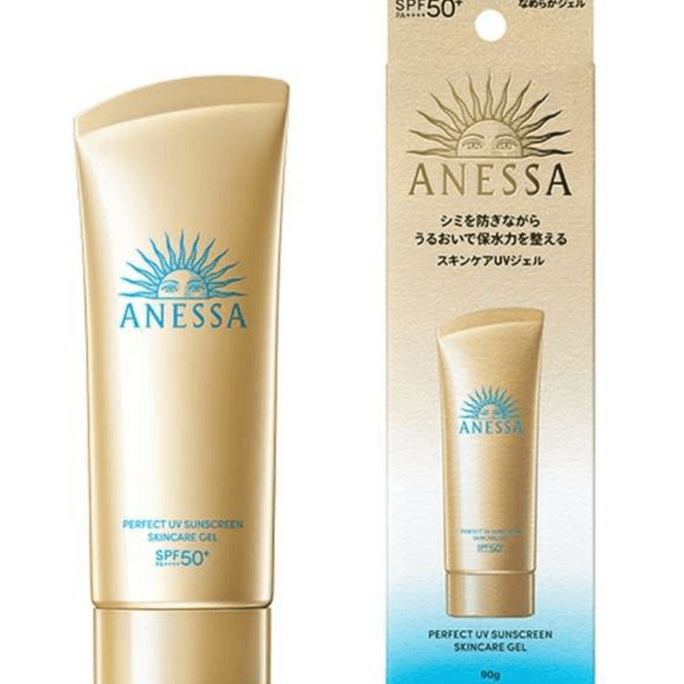 2024 The Latest Shiseido ANESSA Sunscreen Gel Gold Bottle SPF50+ For Face 90g