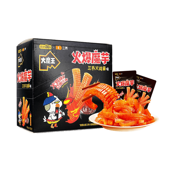 盐津铺子x三养联名 大魔王 火爆魔芋爽 爆辣火鸡面酱味 15g*20包【Q弹脆爽 火辣冲击!】