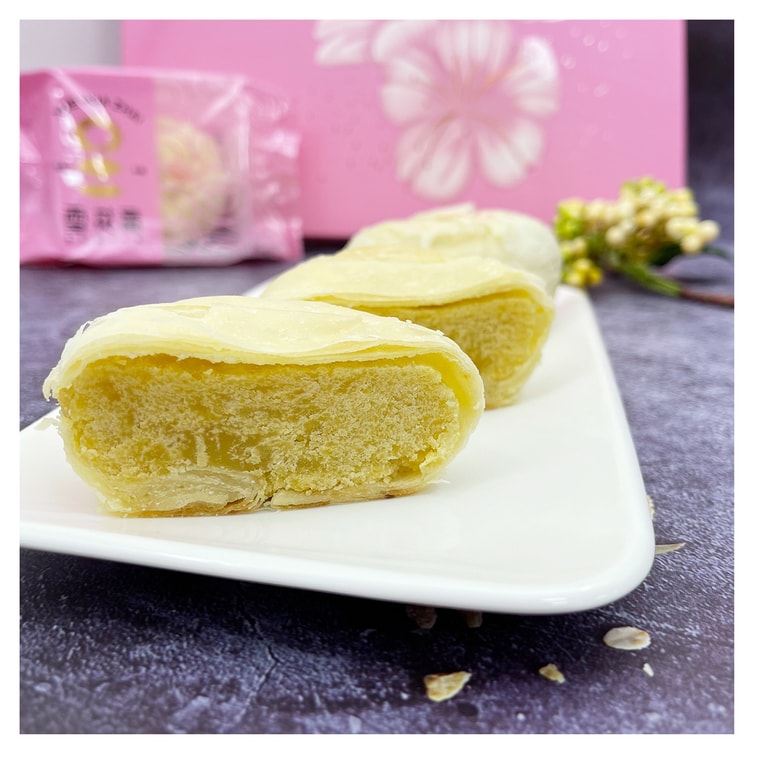 [台灣直郵] 台中豐原排隊美食 雪花齋 雪花月餅純綠豆沙禮盒(奶素) 648g 6入 5