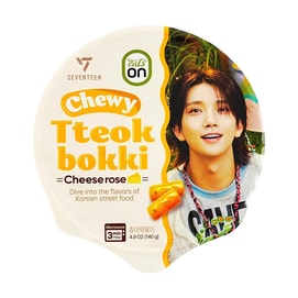 Seventeen Collaboration Edition Chewy Tteokbokki - Instant Rice Cakes, Cheese Rose Flavor, 4.9oz【Joshua Hong】