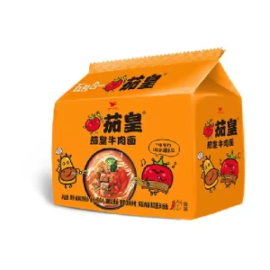 【中国直邮】 台湾 统一 茄皇方便面袋装牛肉面夜宵速食泡面早餐126g*5袋