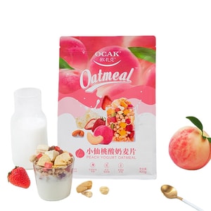 OCAK Instant Little Peach Yogurt Granola Quick Breakfast Meal Replacement 400g Pouch