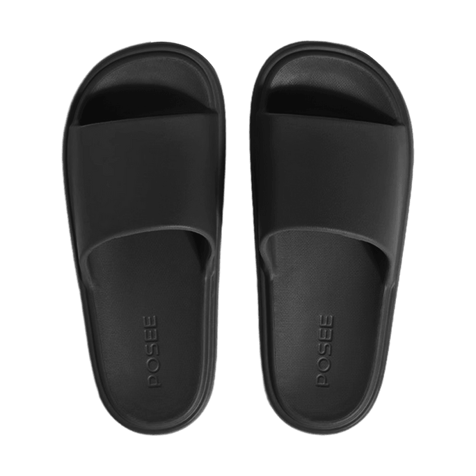 Bathroom Shower Anti-slip Anti-odor EVA Home Indoor Slippers Rock Black Size 42-43
