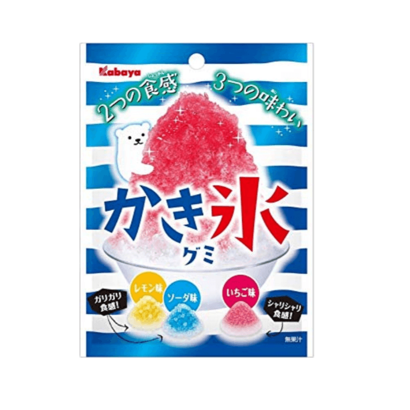 【日本直郵】 日本 KABAYA 期間限定 三種口味刨冰食感軟糖 55g