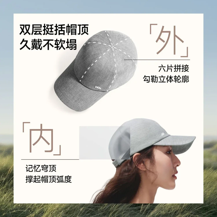香港直送】Beneunder DS020 リネンキャップ 男女兼用 グレー