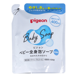 【日本直送】ピジョン ベビーバスウォッシュ 400ml (泡入浴・スキンケア・全身洗浄)