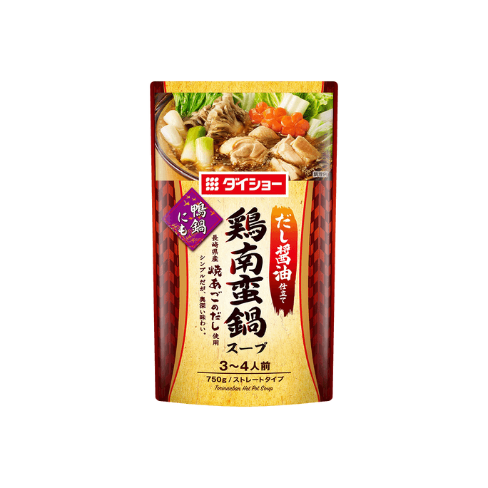 日本DAISHO 日式南蛮鸡火锅底料 高汤酱油风味汤底 3-4人份 750g