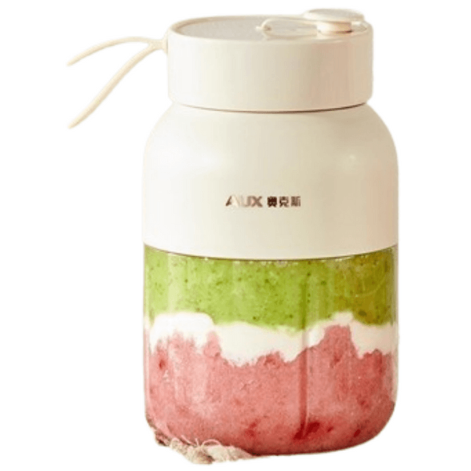 【中国直邮】 奥克斯 榨汁机小型便携式榨汁杯电动迷你碎冰 月光白 1个装