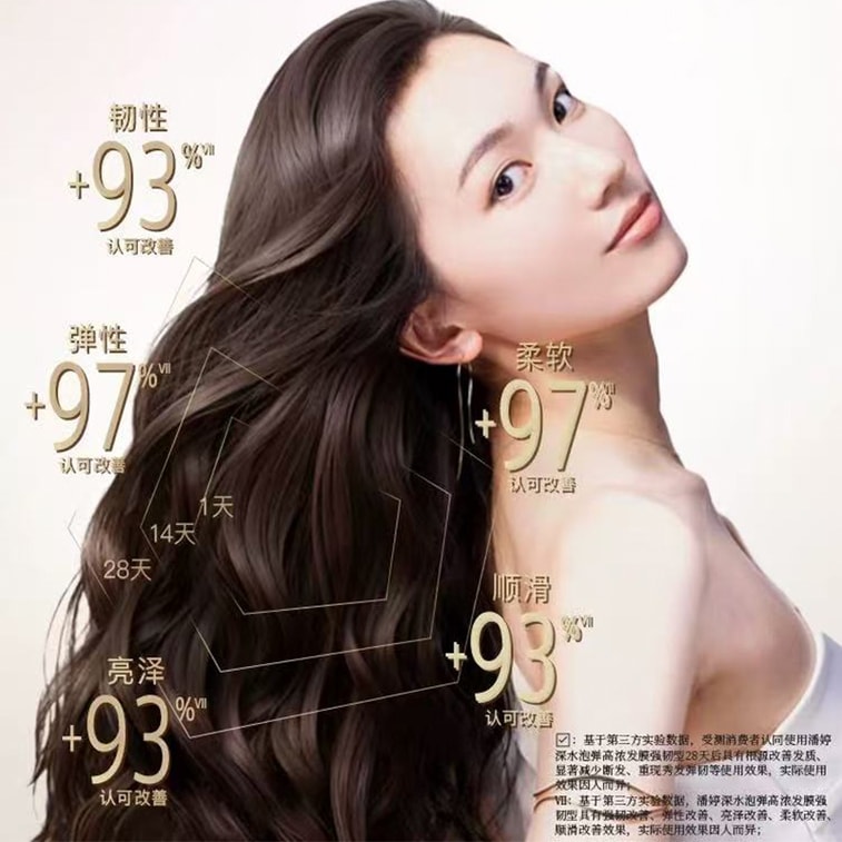 美國 潘婷 玫瑰深水泡彈發膜 強韌防斷型 96ml【28天根源改善髮質 顯著減少斷裂問題】 3