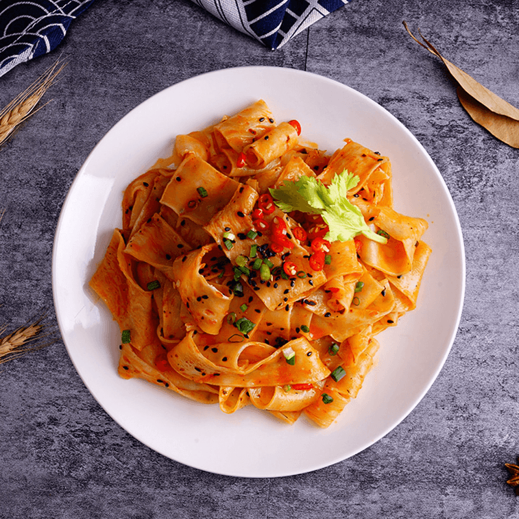 【Value Pack】AKUAN Sichuan Pugai Noodles Broad Noodles Multiple Flavors,47.96 oz 8