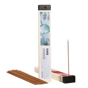 【中国直送】水月秦淮線香、清林骨髄使用、天然素材、消臭効果、線香立て付き、ニッチブランド、1箱。