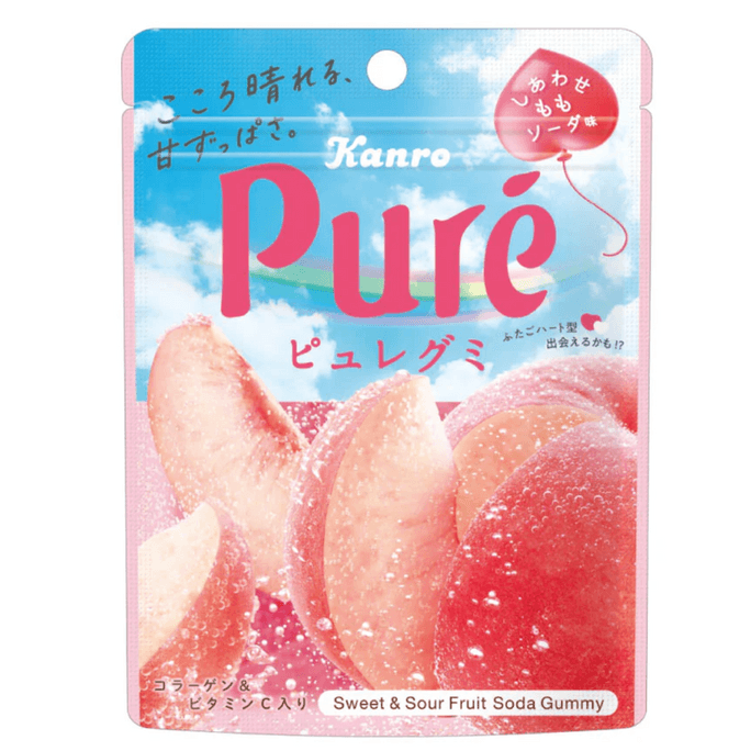 [일본 직배송] 일본 KANRO 퓨어 프리미엄 시리즈 지역 한정 야마나시 백도맛 구미 54g