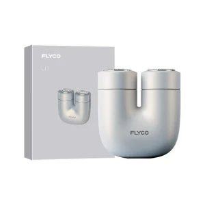 U1 Electric Rotary Shaver Starry Silver 1 Piece – Stainless Steel Dual Heads, IPX7 Waterproof, Portable Design