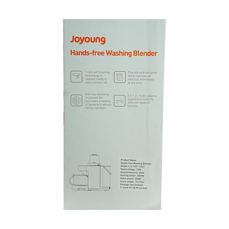 JOYOUNG九阳 多功能破壁机/豆浆机/搅拌机 自动清洗 300ml-1.2L容量 L12-Y521-US01 黑色 3
