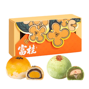Longjing Peach Crisp & Mochi Egg Yolk Pastry 1 Box Flaky Crunchy Chewy Red Bean Sweet Salty Mid Autumn Gift Pastry 60-day Short Warranty