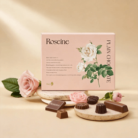 Roseine Bouquet Plain Chocolate Gift Box 25 pcs 3.88 oz【Valentine’s Gift】【Rose Bouquet】