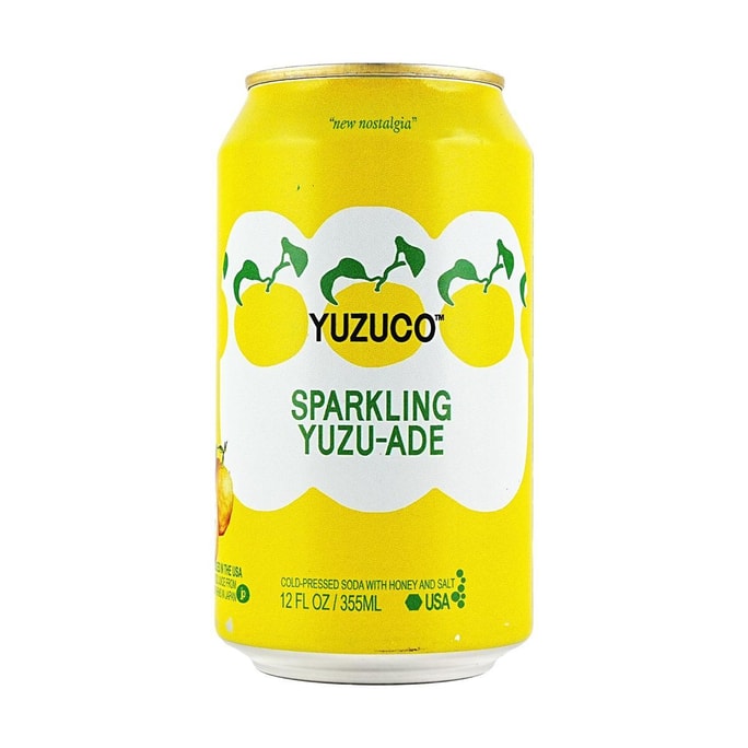 Sparkling Yuzu-Ade 12 fl oz【Lightly Sweet & Refreshing】