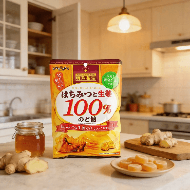 SENJAKU Hachimitsu To Shoga 100% Nodoame - Honey Ginger Throat