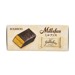 日本BOURBON波路梦 法式千层酥 巧克力威化 榛子奶油味 106g