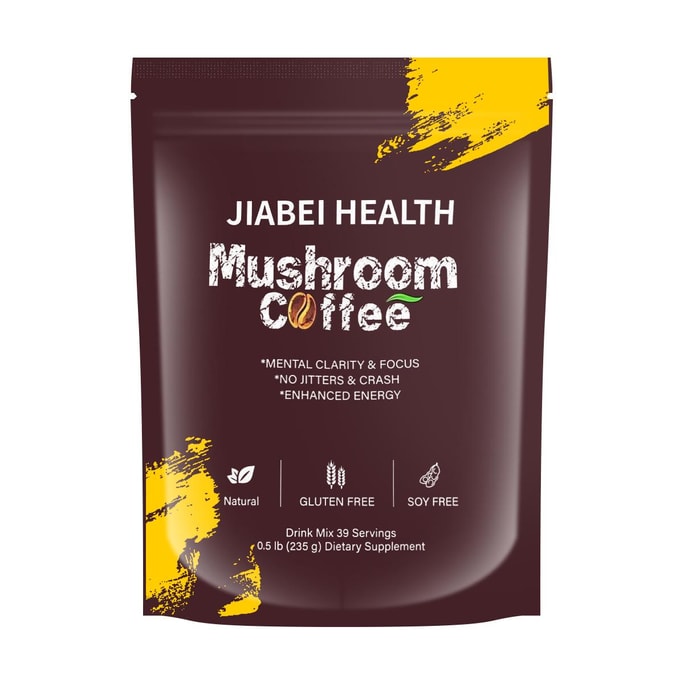 Mushroom Coffee Powder,Low Caffeine,Gluten Free,8.29 oz