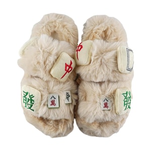 Slippers FF9-83 Mahjong Plush Beige 36-37