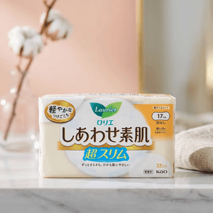 日本KAO花王 LAURIER乐而雅 F超薄超透气系列 敏感肌适用棉柔卫生巾 日用加长护垫170mm 32片入 @COSME大赏第一位