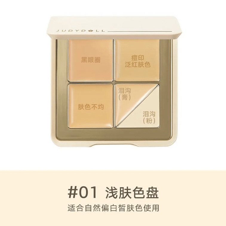 Traceless Cloud-Touch 5-Color Concealer Palette 01 Light 5
