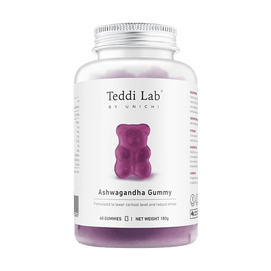 澳洲UNICHI 南非醉茄小熊软糖 降皮质醇 0零糖低脂 舒缓压力 60粒 180g 3瓶一周期 焕活好状态