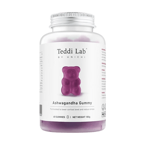 澳洲UNICHI 南非醉茄小熊軟糖 降皮質醇 0零糖低脂 舒緩壓力 60粒 180g 3瓶一週期 煥活好狀態