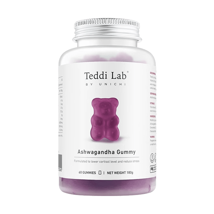 Ashwagandha Gummy, Grape Flavour, 60 gummies