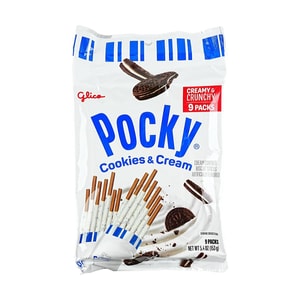 GLICO格力高 Pocky百奇 奧利奧奶油塗層餅乾棒 家庭裝 9包入