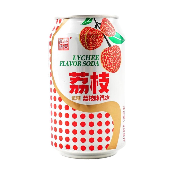 隱雪 低糖荔枝味汽水 330ml【廣東風味】【果汁添加】