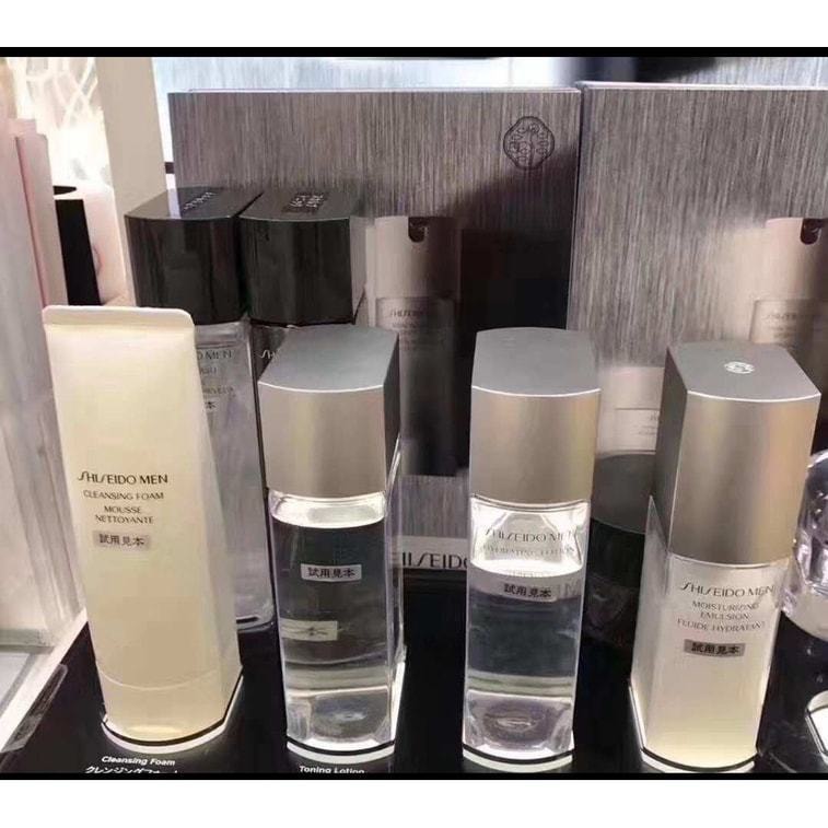 【日本直送品】日本現地版 SHISEIDO MEN メンズ スキンケア セット クレンジング 130g + 保湿ウォーター 150ml + ミルク 100ml オイルコントロール リフレッシュモイスチャライジング + フェイスクリーム 50g 6
