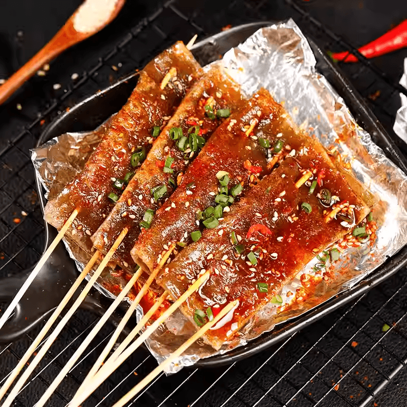 【中国直邮】 古蜀味道 苕皮烧烤专用鲜苕皮四川火锅串串烧烤食材苕皮豆干140*1包