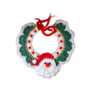 【中國直郵】 FOXTAIL 聖誕節寵物飾品 圍脖掛飾/貓咪狗毛線裝飾/圍巾項圈/手工編織-B26叢林聖誕老人 1個*|預計到達時間3-4週