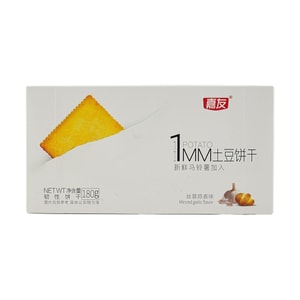 嘉友 1MM薄脆土豆饼干 丝蓉蒜香味 180g