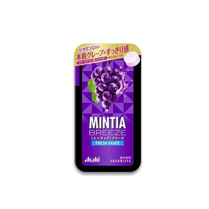 MINTIA BREEZE Fresh Breath Lozenges Grape Flavor Large Granules 30 Tablets