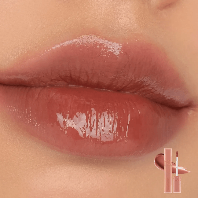 韩国ROM&ND柔魅得 丰露唇釉 露水光泽镜面唇釉 5g #12 Canyon 红乌裸棕 柔和暖调裸色