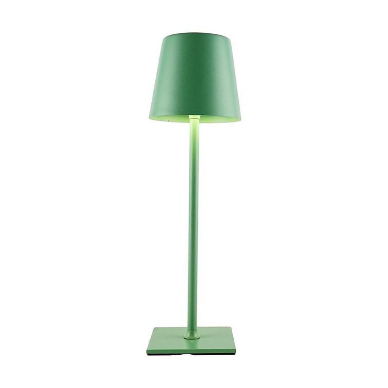American Style High Foot Table Lamp Creative Table Lamp Night Light Charging Version Green 3