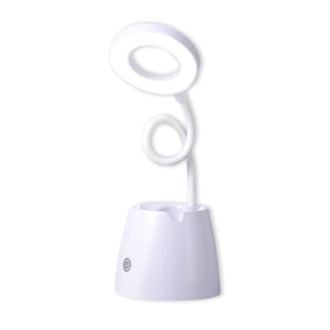 Student reading eye protection learning led lamp USB rechargeable pen holder lamp bedside lamp Pen holder shape 3 color temperatures night light + USB cable + charging head 1 Piece