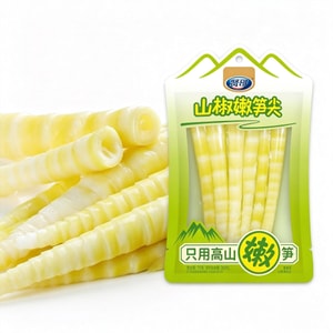 mountain pepper tender bamboo shoot tip alpine bamboo pickled sour spicy tasty popular snack zero cal friendly for dieters crisp tender instant snack 75g