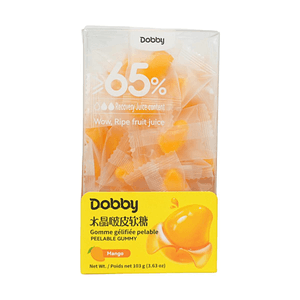哆比 Dobby 水晶啵皮软糖 完熟芒果味 103g【果汁含量≥65%】