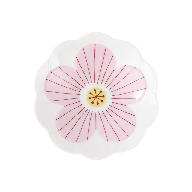 HAREKUTANI Kutani Ware HAREKUTANI Ceramic Dinner Plate Pink Flower 