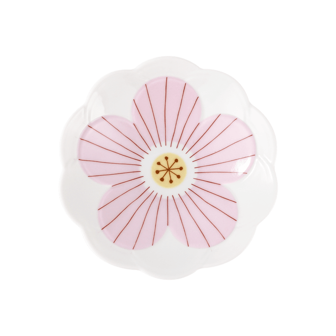 Kutani Ware HAREKUTANI Ceramic Dinner Plate Pink Flower HR-28