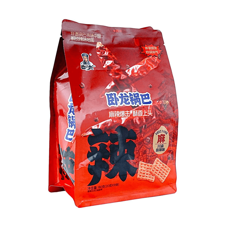 Crispy Rice Cracker, Sichuan Mala Spicy Flavor+Xinjiang BBQ Flavor, 12.70 oz【2 Flavors 2 Combo Packs】 4